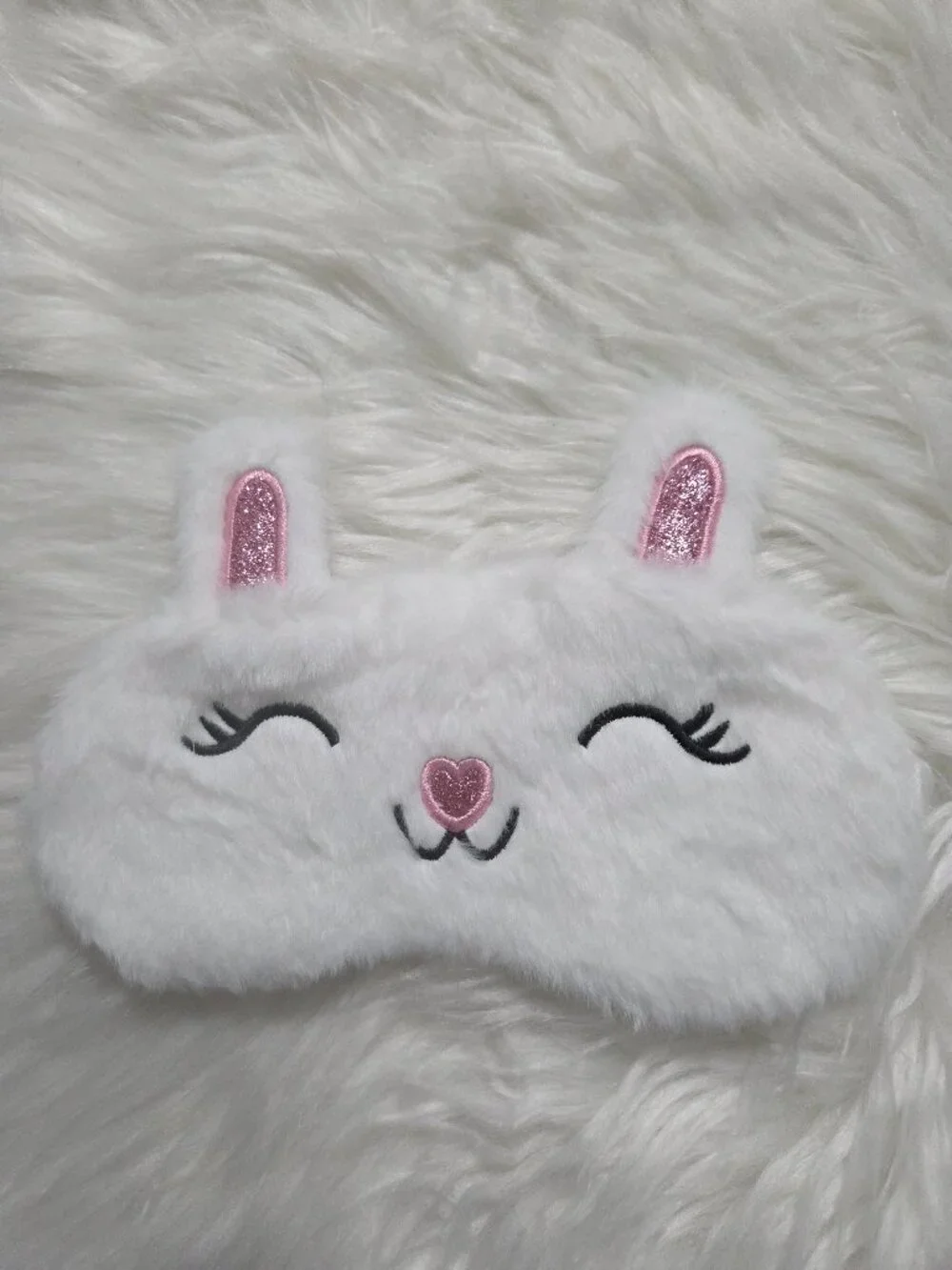 White Bunny Sleep Mask